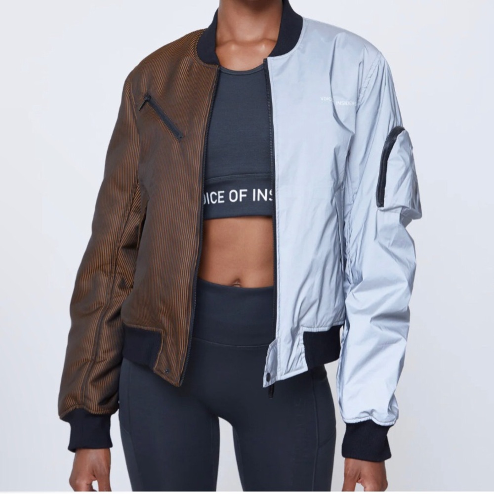 Women reflective flight jacket